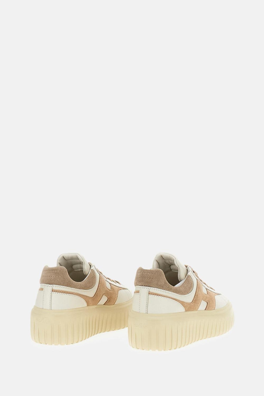 Sneakers Hogan H-Stripes<BR/>Avorio Beige Marrone HXW6450FE91N1 M0R16 HOGAN