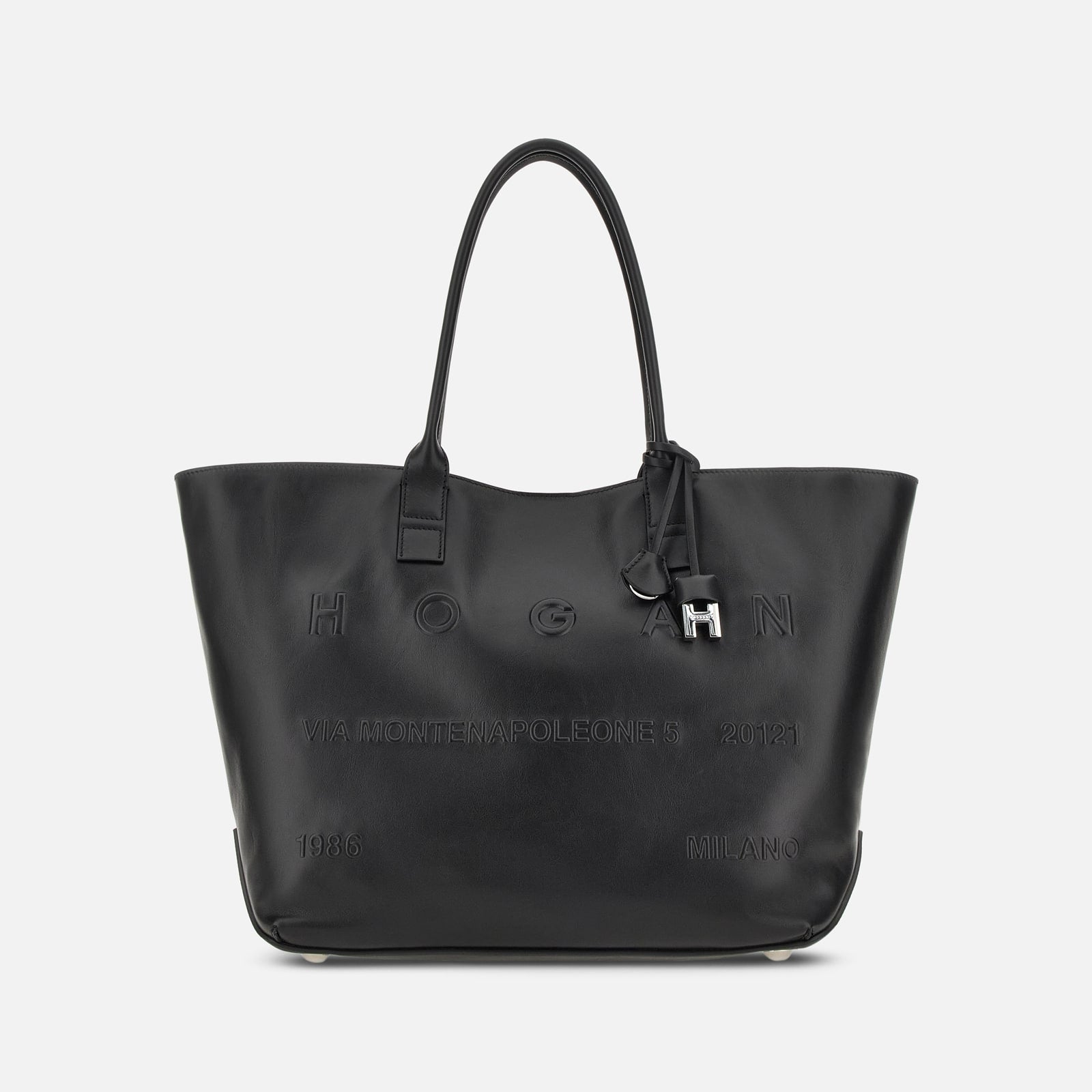 Borsa Shopping Hogan Address Media<BR/>Nero KBW01TA3300TZ PB999 HOGAN