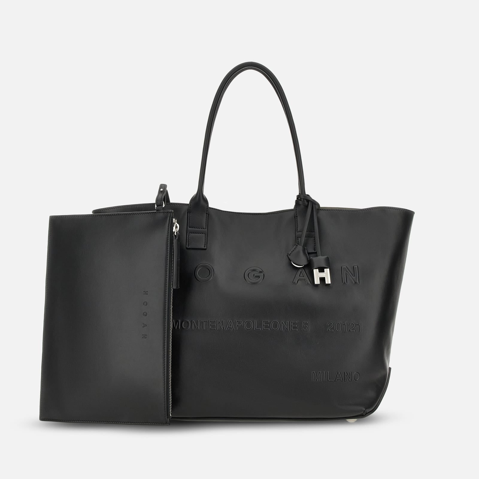 Borsa Shopping Hogan Address Media<BR/>Nero KBW01TA3300TZ PB999 HOGAN