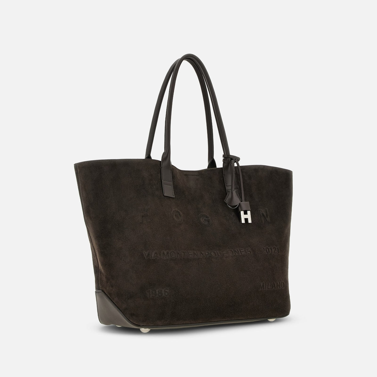 Hogan- Borsa Shopping Hogan Address Media<BR/>Marrone KBW01TA3300UG MS808 HOGAN