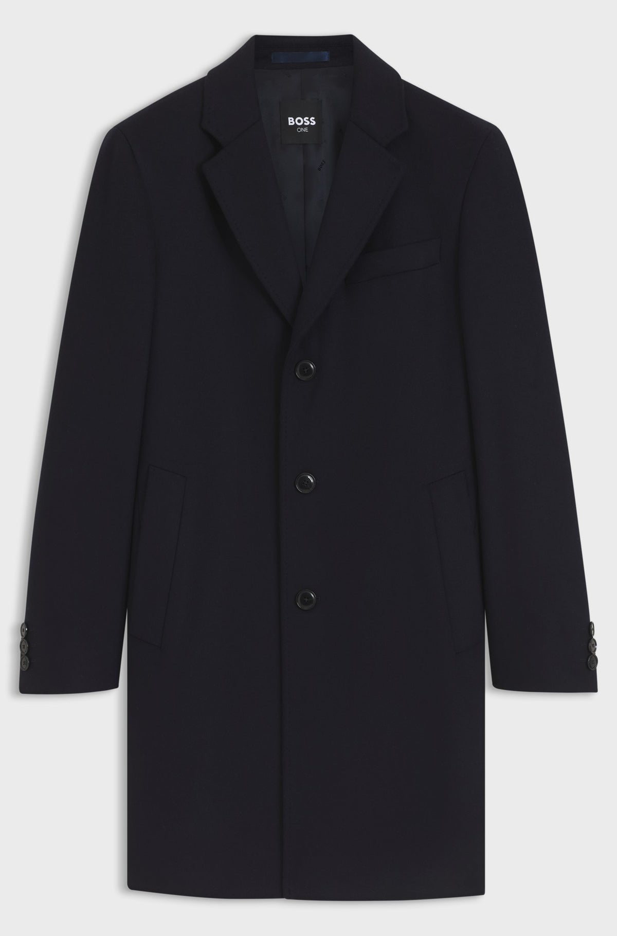 Cappotto formale slim fit in lana con cashmere<BR/> 50571557 404 HUGO BOSS