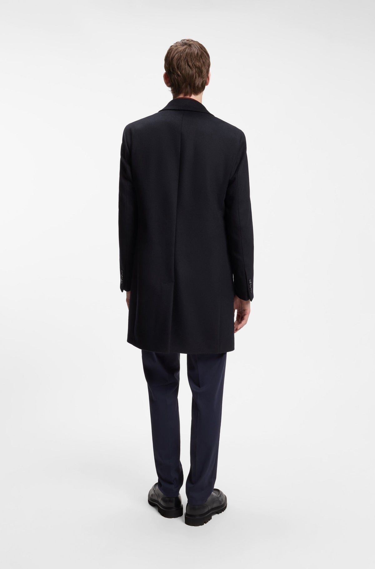 Cappotto formale slim fit in lana con cashmere<BR/> 50571557 404 HUGO BOSS