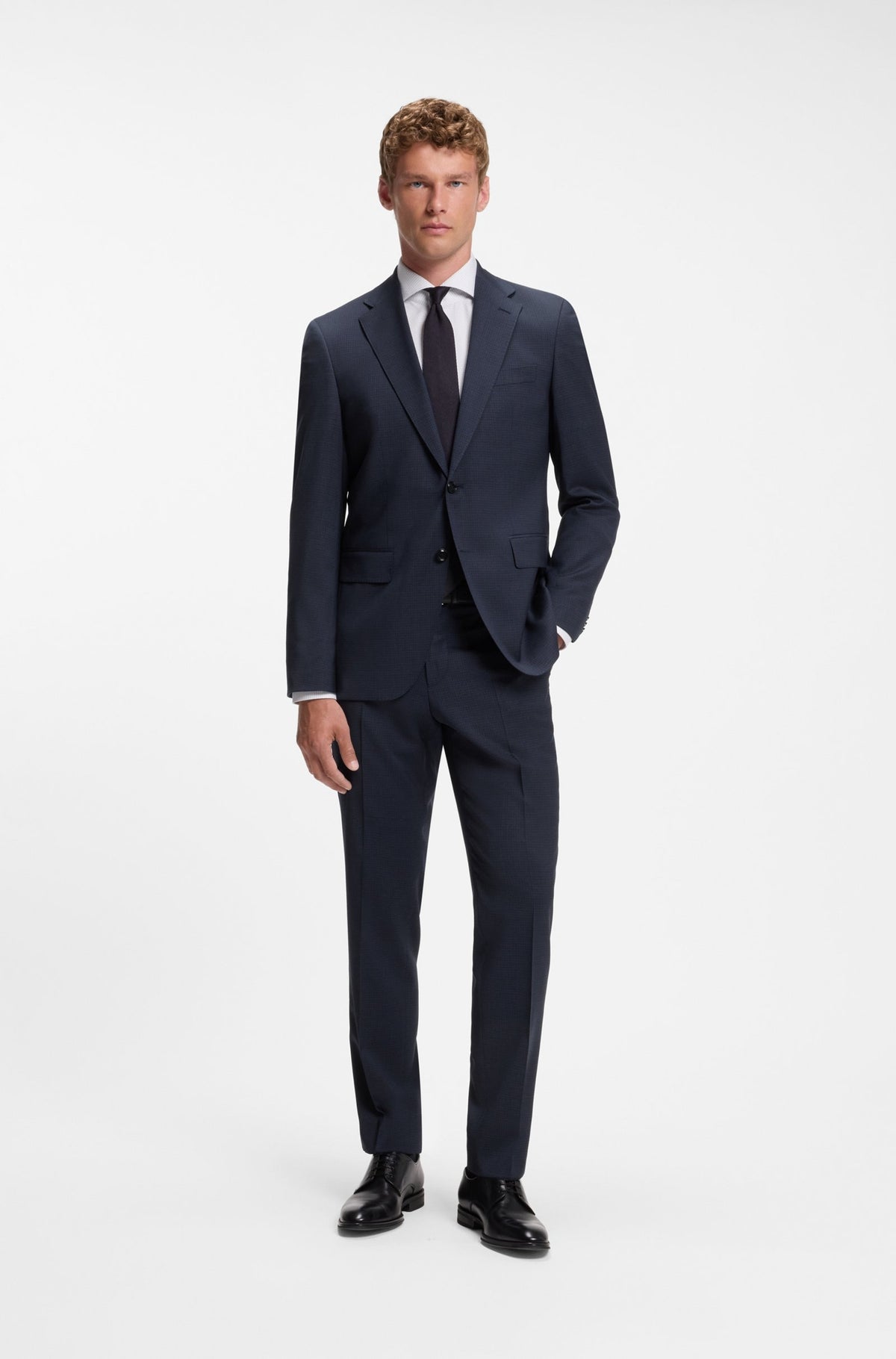 Abito due pezzi regular-fit in lana vergine elasticizzata<BR/> 50571958* 404 HUGO BOSS