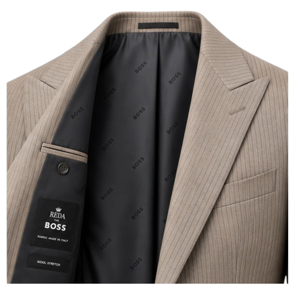 Abito gessato da uomo BOSS REDA in lana italiana elasticizzata 50571973 248 HUGO BOSS
