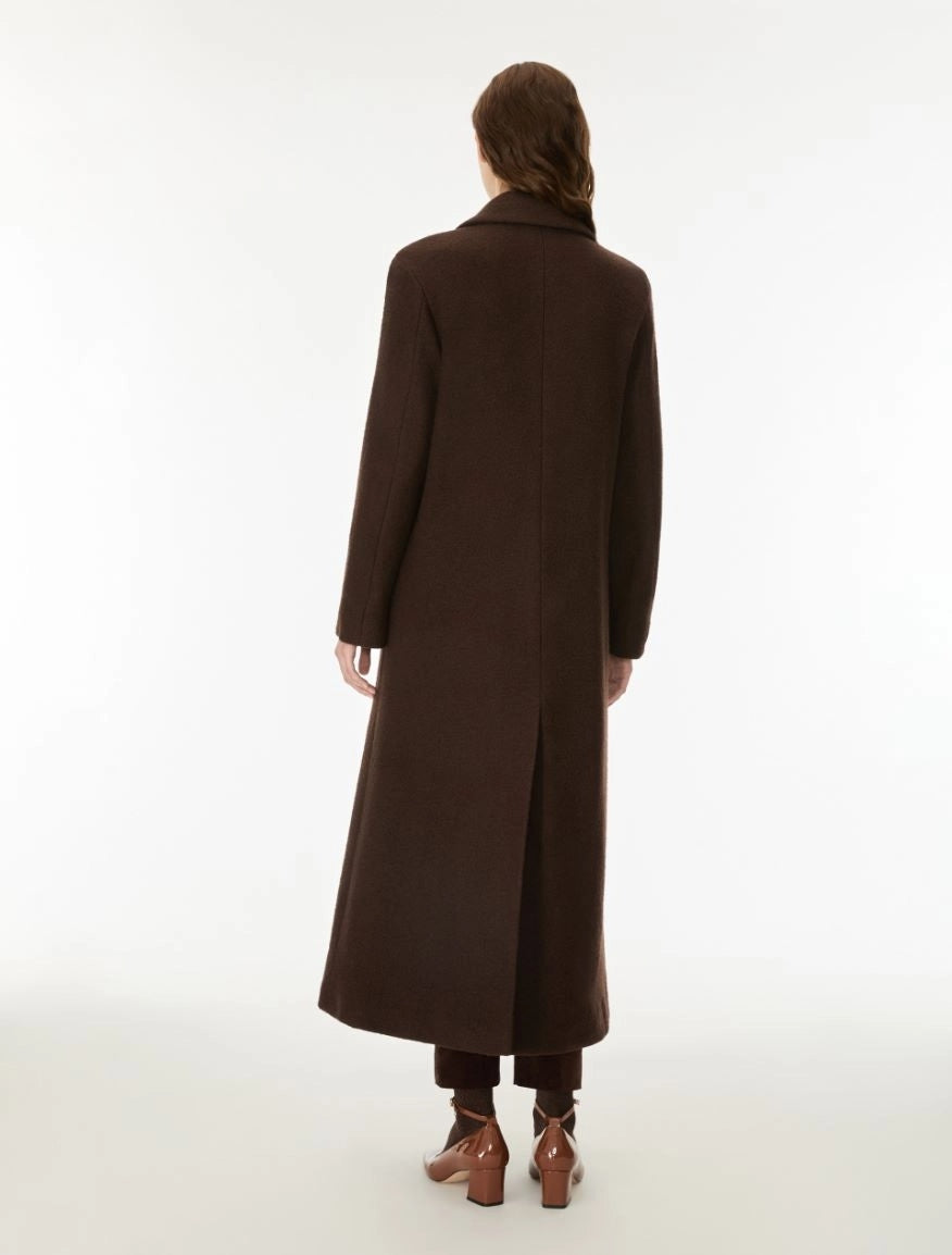 CAPPOTTO IN LANA COTTA<BR/>Marrone IBLABITURO 004 IBLUES