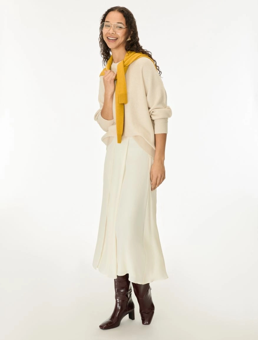 MAGLIA IN MISTO CASHMERE<BR/>Beige IBLCERA 002 IBLUES