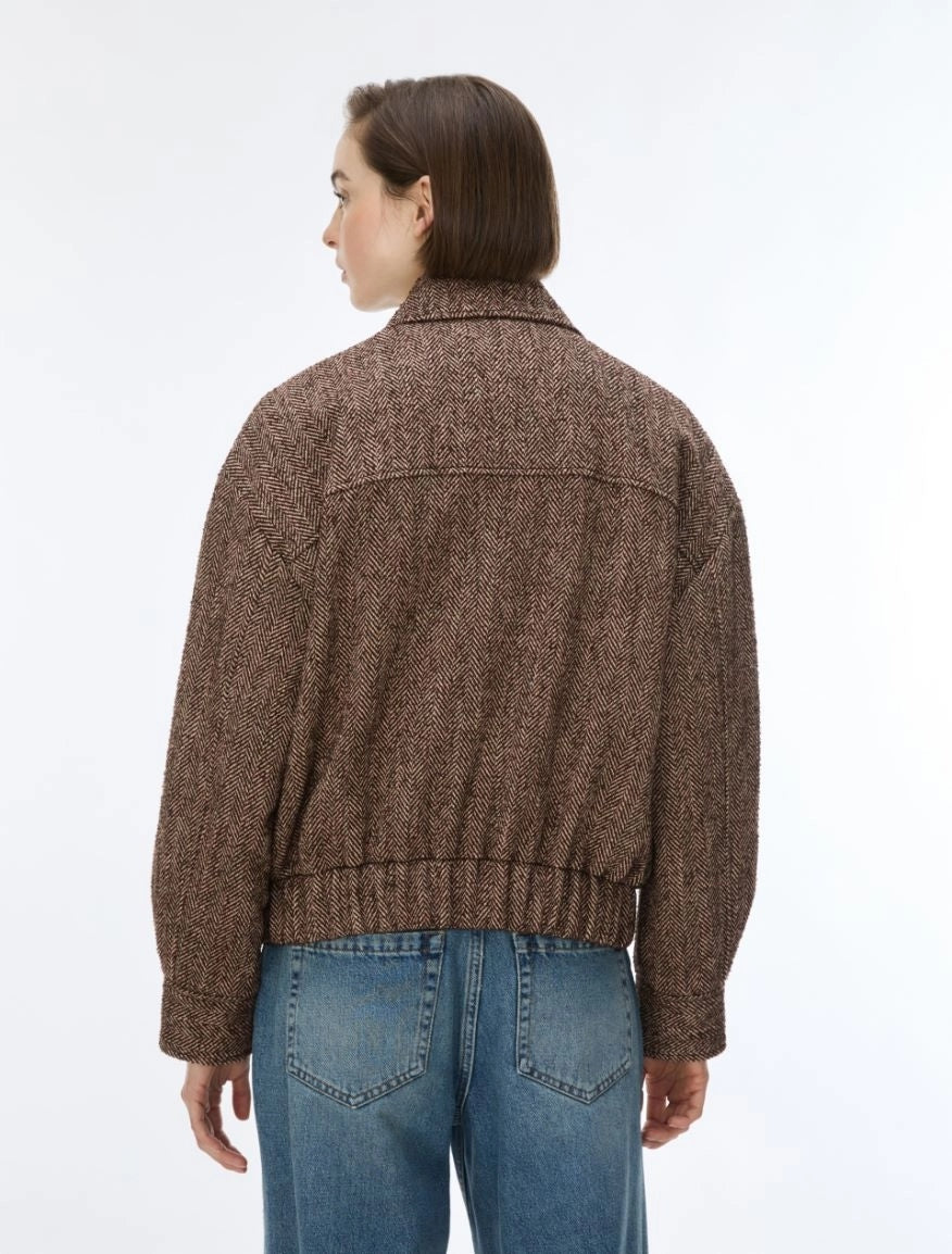 GIACCA IN TWEED<BR/>Marrone IBLESEDRA 001 IBLUES
