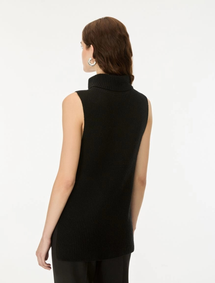 GILET IN MISTO CASHMERE<BR/>Nero IBLFANALE 012 IBLUES