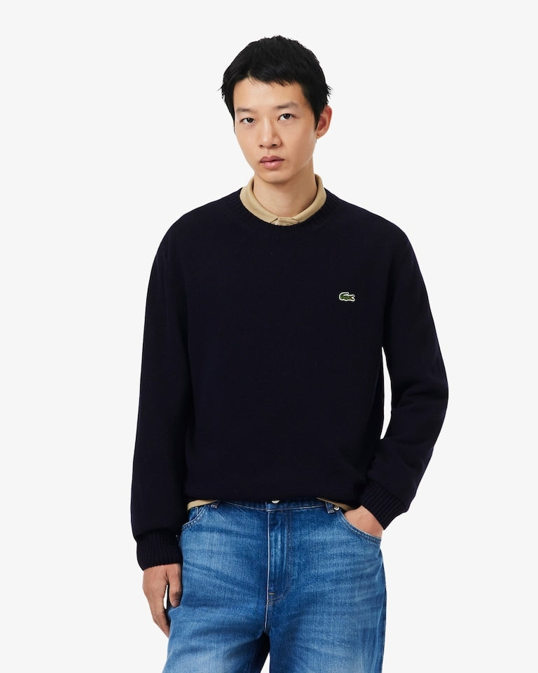 Maglione a girocollo in lana cardata AH2916 166 LACOSTE