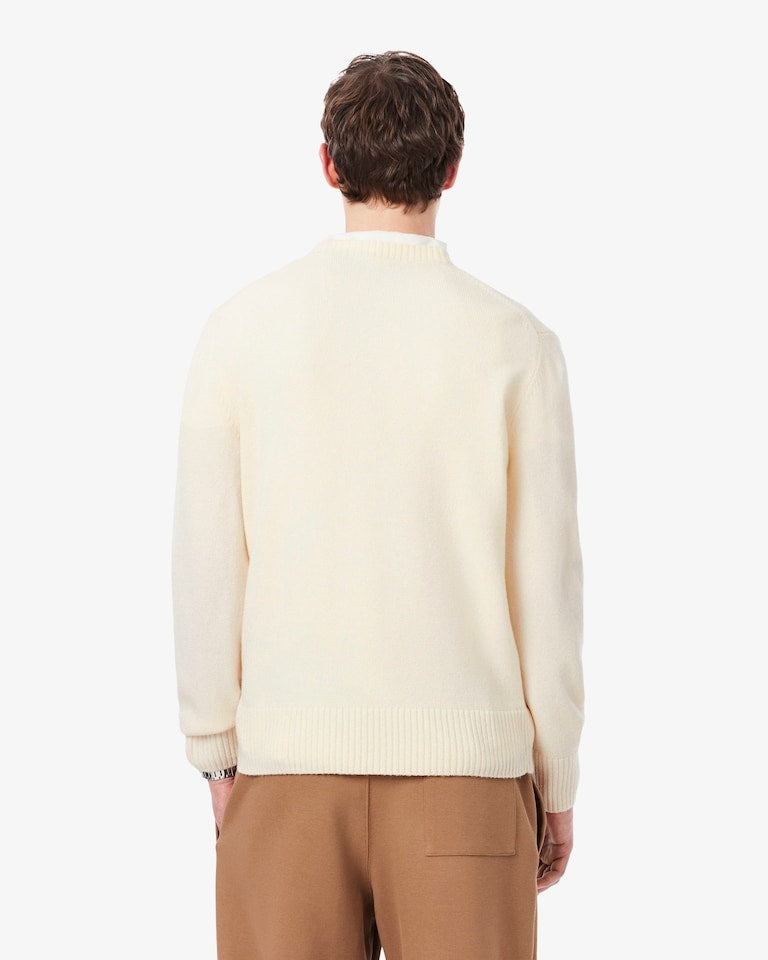Maglione a girocollo in lana cardata<BR/><BR/> AH2916 XFJ LACOSTE