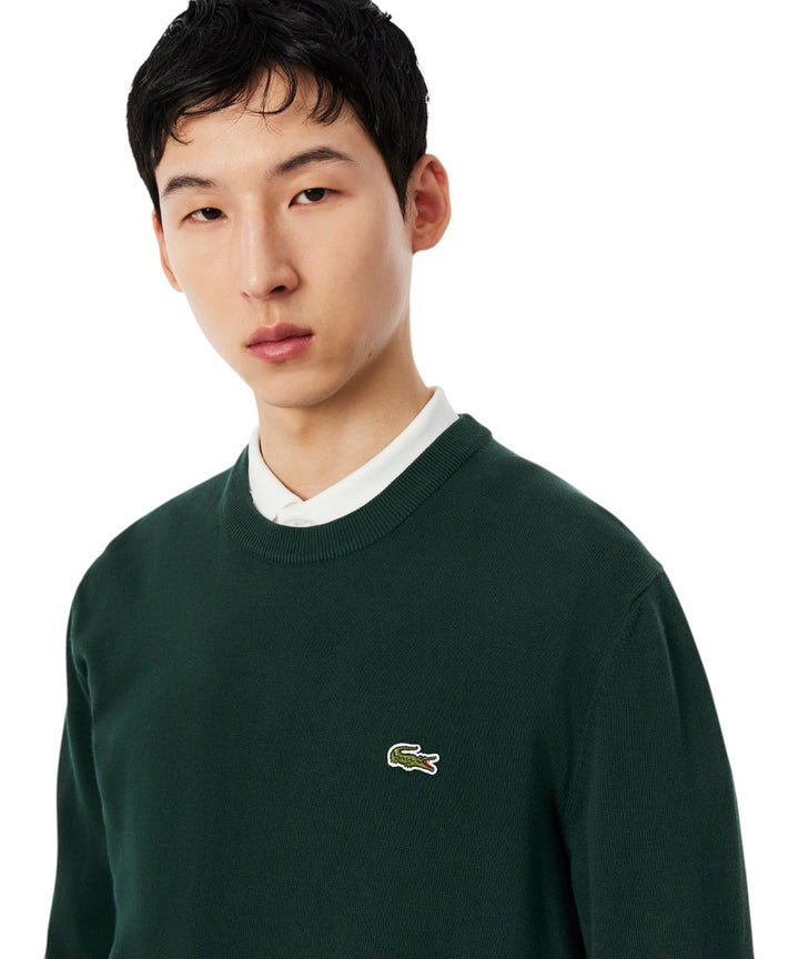 Pullover Lacoste Uomo in Cotone Organico Girocollo<BR/> AH3225 YZP LACOSTE