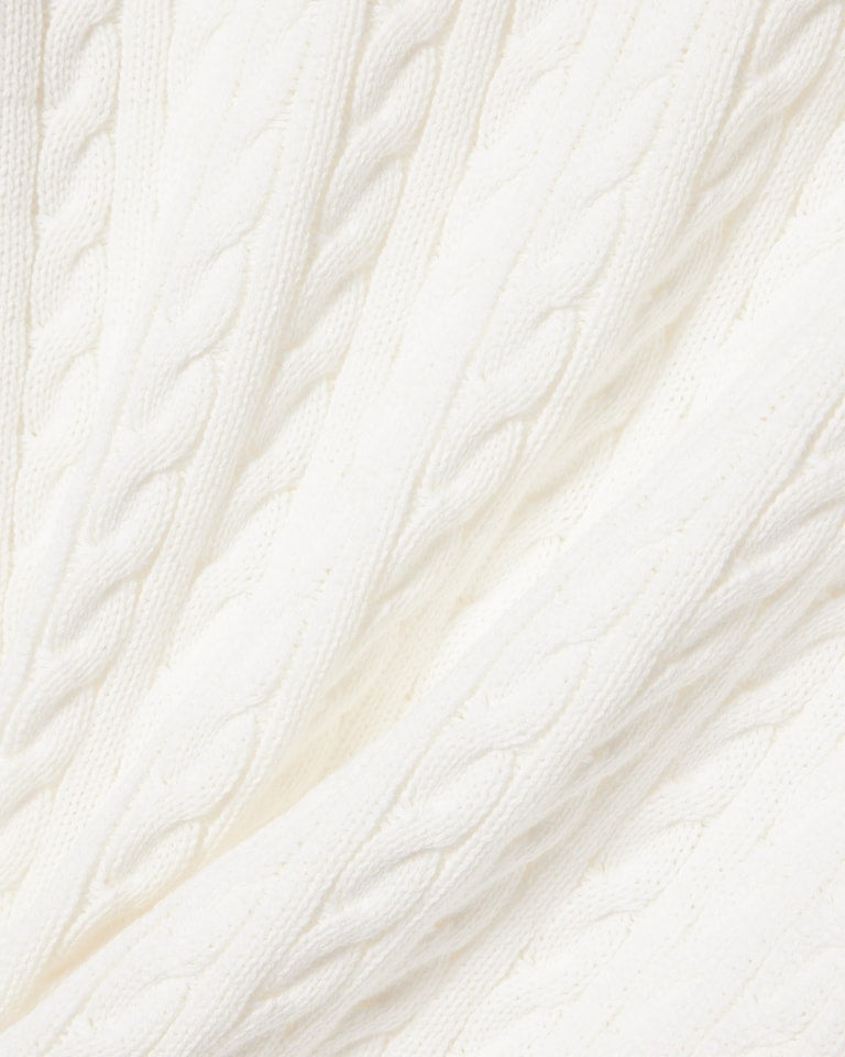 Pullover di cotone in maglia a trecce<BR/><BR/> AH7627 X0N LACOSTE