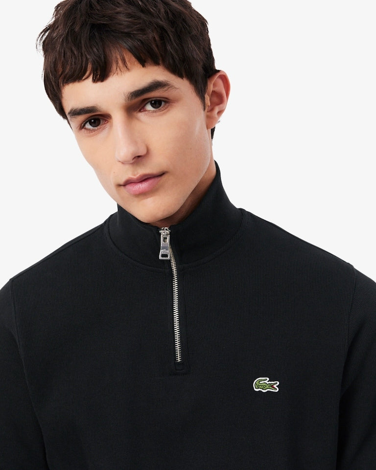 Felpa interlock a collo alto con zip<BR/><BR/> SH1927 031 LACOSTE