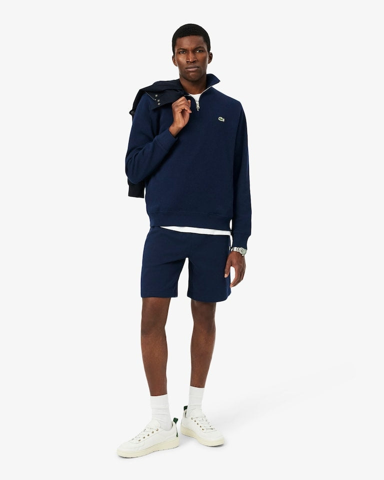 Felpa interlock a collo alto con zip<BR/><BR/> SH1927 166 LACOSTE