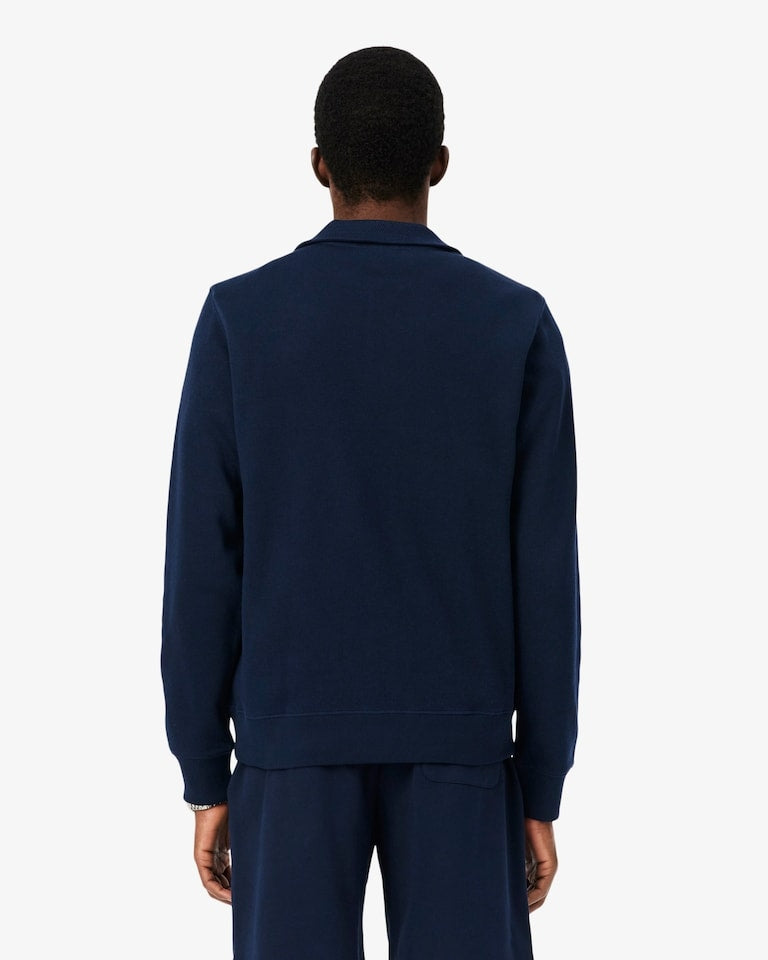 Felpa interlock a collo alto con zip<BR/><BR/> SH1927 166 LACOSTE