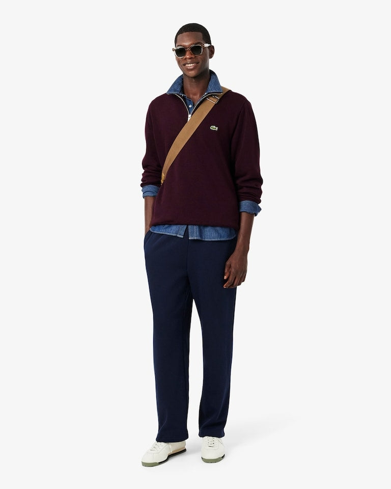 Felpa interlock a collo alto con zip<BR/><BR/> SH1927 3KE LACOSTE