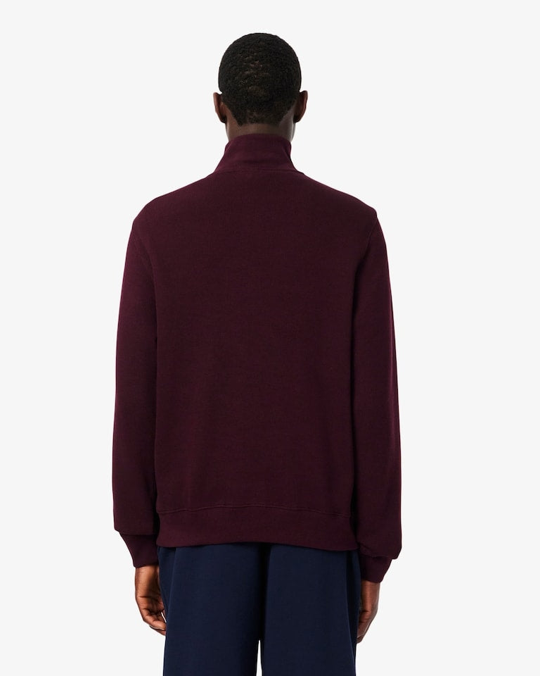 Felpa interlock a collo alto con zip<BR/><BR/> SH1927 3KE LACOSTE