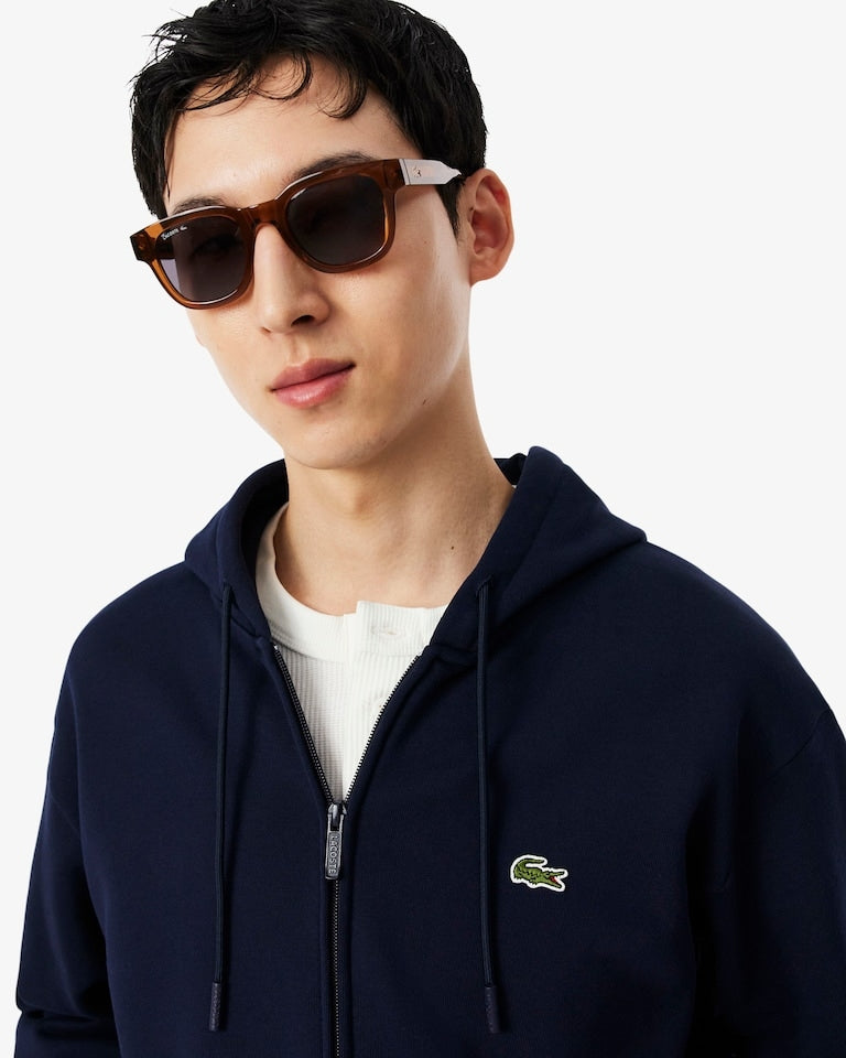 Felpa con cappuccio in tessuto felpato<BR/> SH8864 166 LACOSTE