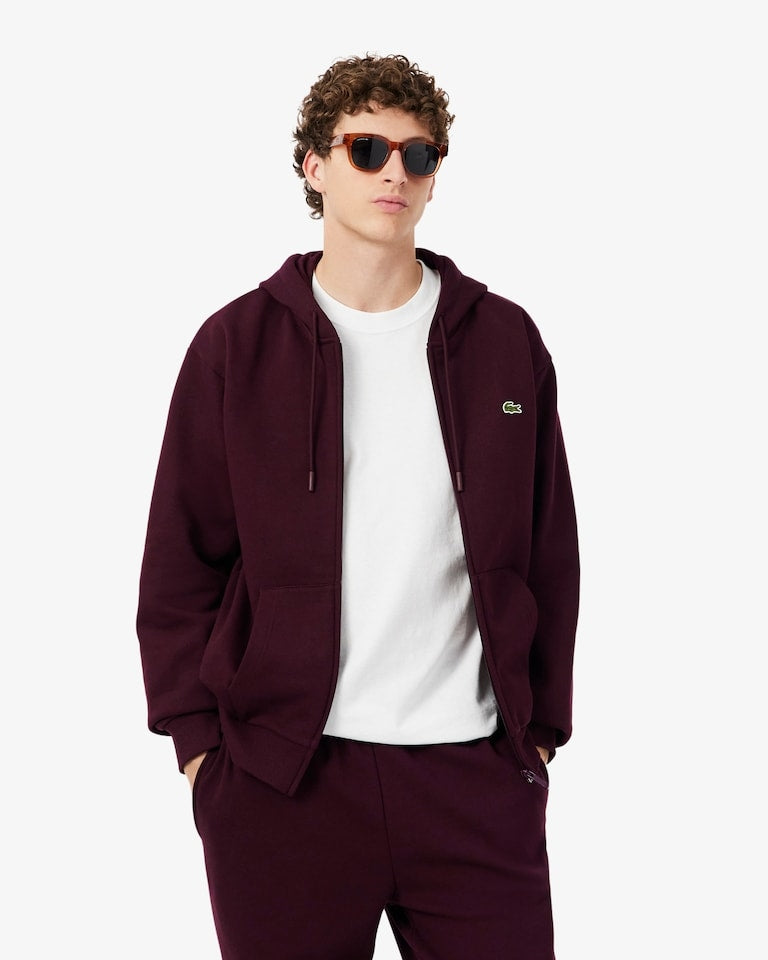 Felpa con cappuccio in tessuto felpato<BR/> SH8864 3KE LACOSTE