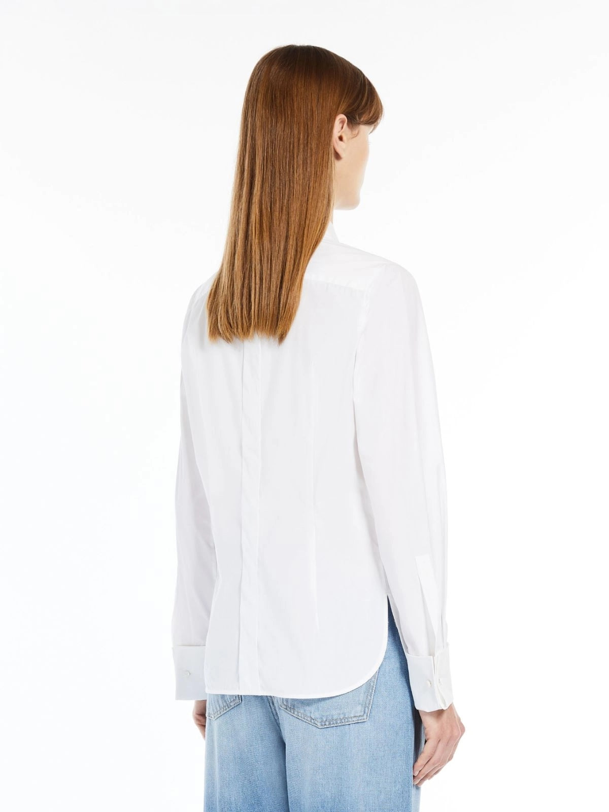 MAX MARA<BR/>Camicia in cotone con logo - Bianco ottico KNUT 001 MAX MARA