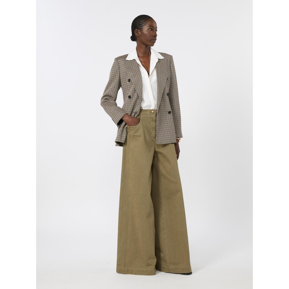 GIACCA IN JERSEY DI VISCOSA E LANA PIED DE POULE MXMECCELSO 001 MAX MARA