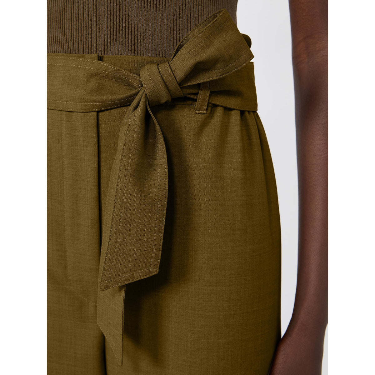 Pantalone in lana con cintura MXMEDITTO 015 MAX MARA