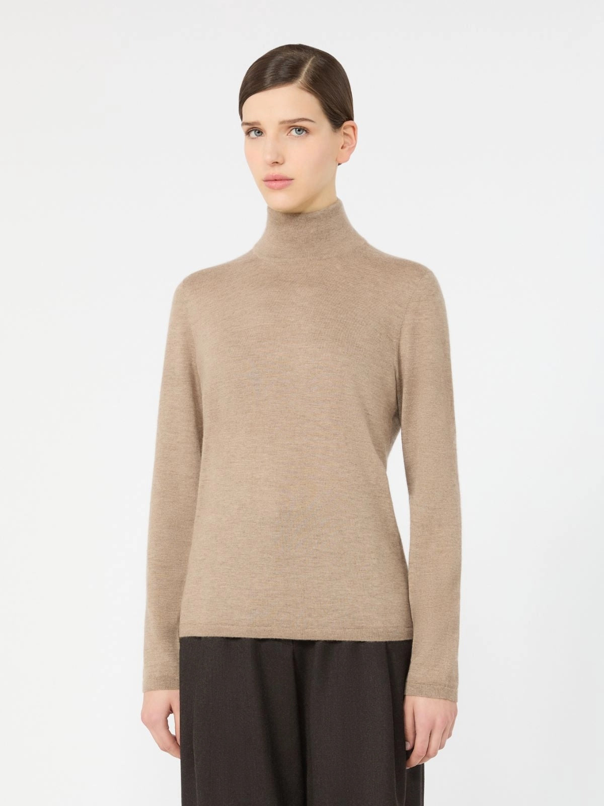 MAX MARA<BR/>Dolcevita in filato di cachemire - Sabbia MXMGATTO 002 MAX MARA