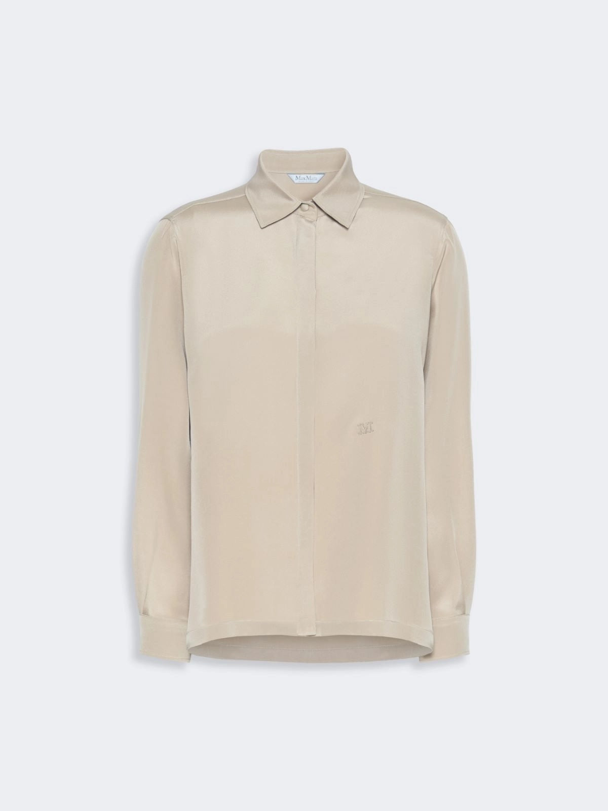 MAX MARA<BR/>Camicia in crêpe de Chine di seta - Roccia MXMGERANIO 007 MAX MARA