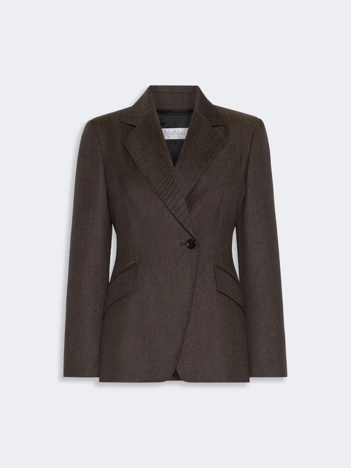MAX MARA<BR/>Blazer sfiancato in lana effetto denim - Nero-marrone MXMNEUTRO 057 MAX MARA