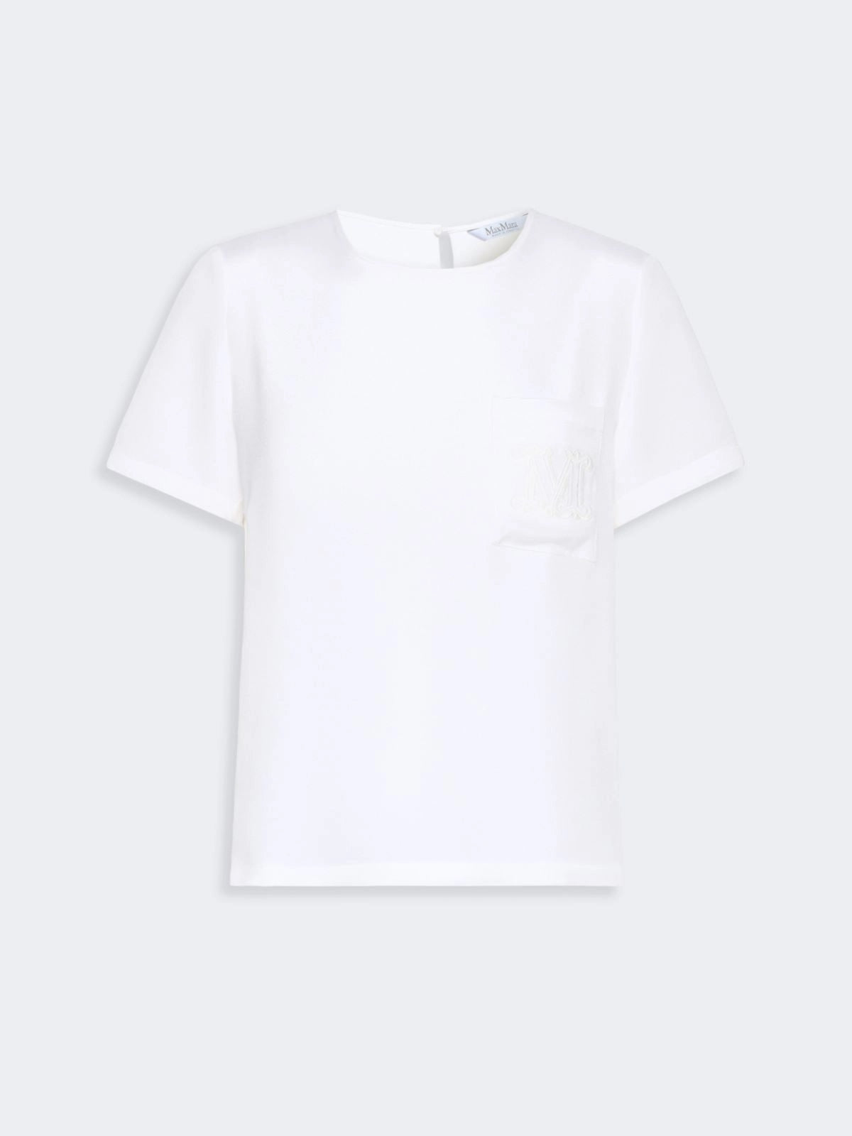 MAX MARA<BR/>Blusa in crêpe de Chine di seta stampata - Bianco MXMPAGANO 002 MAX MARA