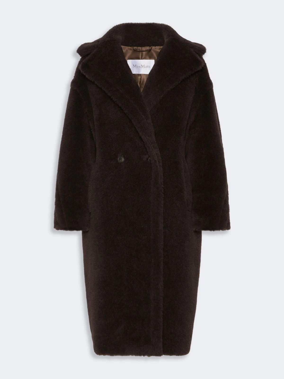 MAX MARA<BR/>Teddy Bear Icon Coat in alpaca e lana - Marrone scuro TEDGIRL 014 MAX MARA
