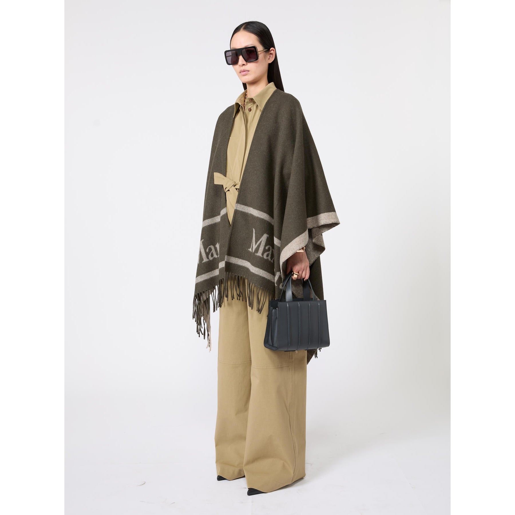 MAXMARA ACCESSORI<BR/>Poncho in lana jacquard HILDE 004 MAX MARA ACCESSORI