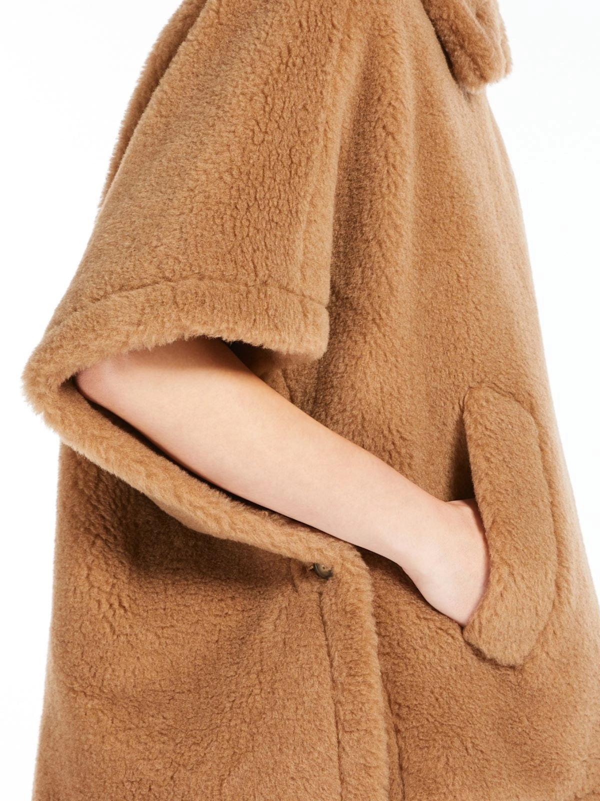 MAXMARA ACCESSORI<BR/>Mantella in tessuto Teddy - Cammello TEBE 001 MAX MARA ACCESSORI
