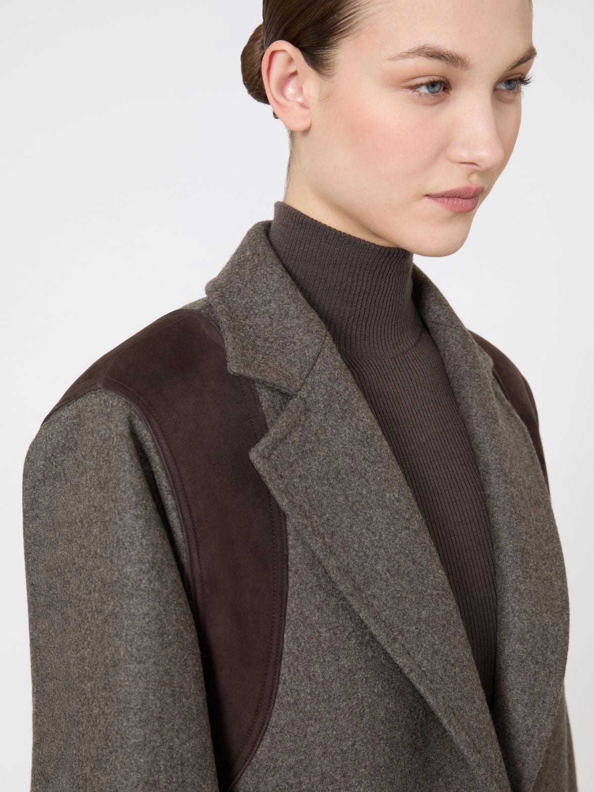 Blazer over in lana double - Marrone grigio MXSFENICE 003 MAX MARA SFILATA