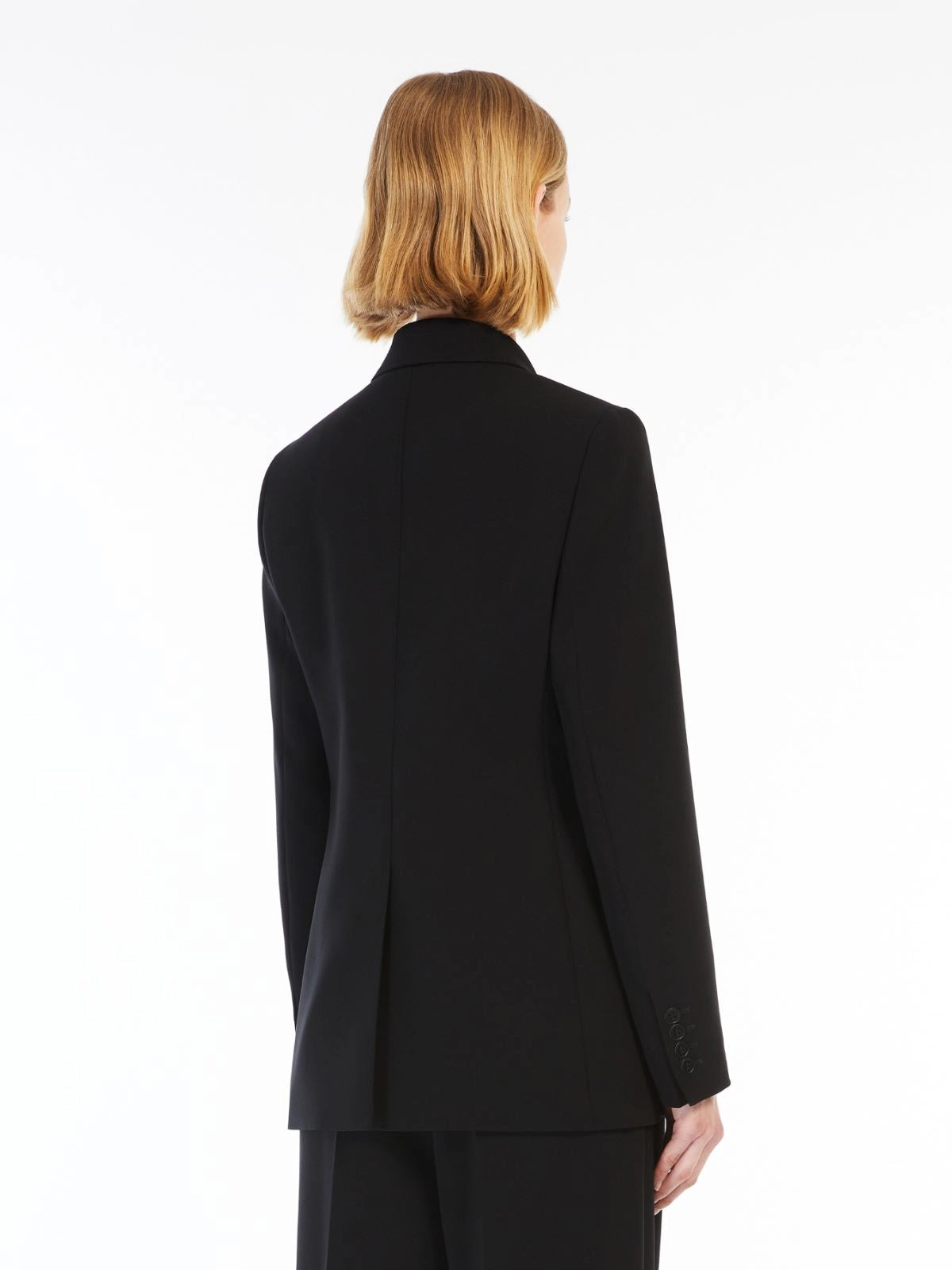 STUDIO<BR/>Blazer monopetto in cady - Nero LINZ 001 MAX MARA STUDIO
