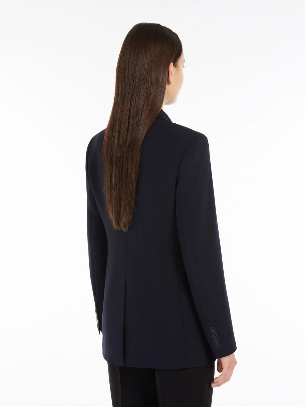 STUDIO<BR/>Blazer monopetto in cady - Blu LINZ 005 MAX MARA STUDIO