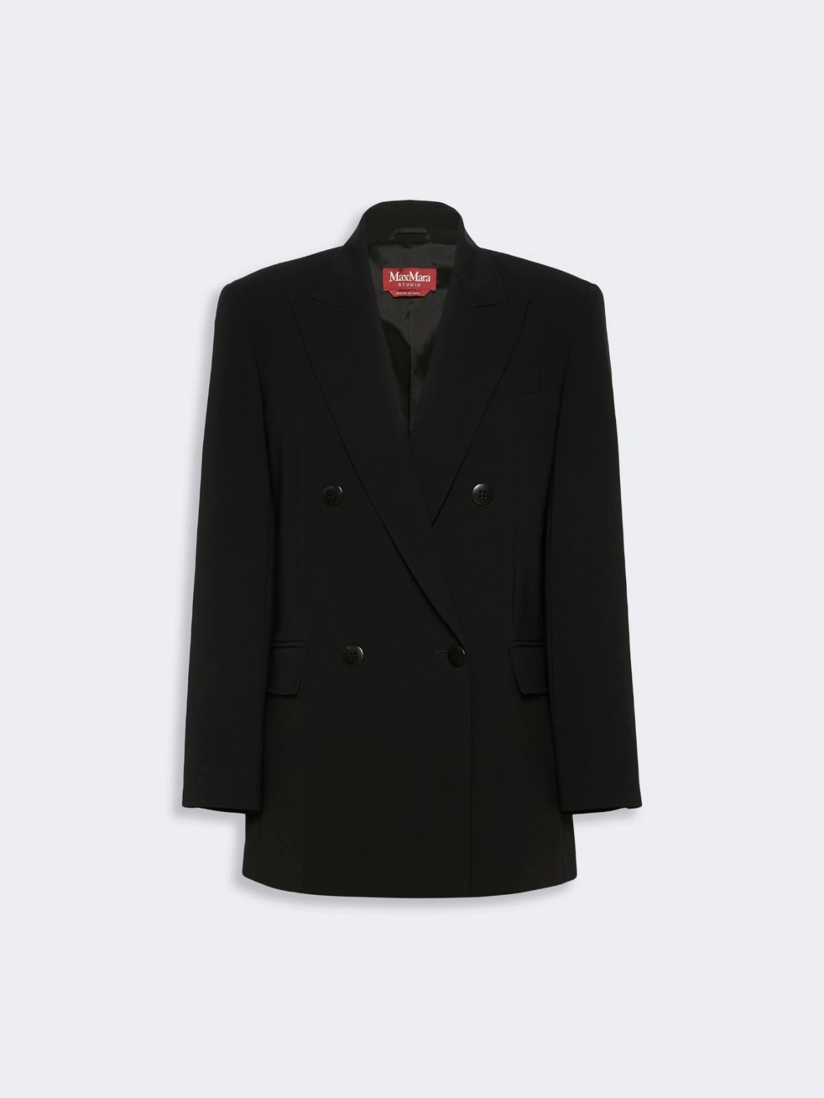 STUDIO<BR/>Giacca doppiopetto in cady - Nero MSTBAOBAB 001 MAX MARA STUDIO