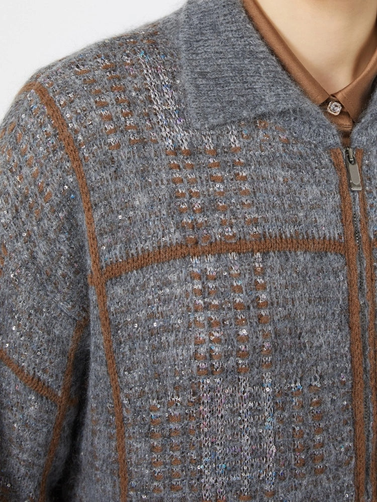 Cardigan in lana, mohair e cachemire jacquard MSTEGIZIO 001 MAX MARA STUDIO