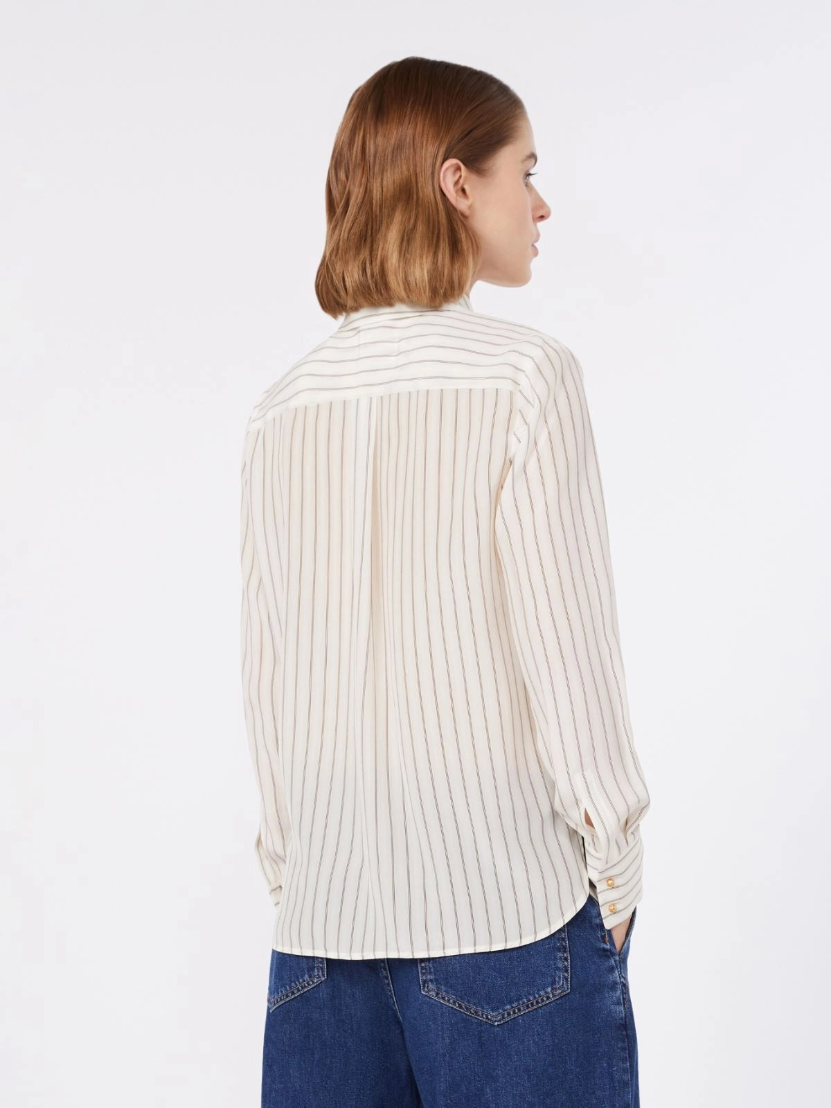 STUDIO<BR/>Camicia in seta stampata - Naturale MSTFLIRT 001 MAX MARA STUDIO