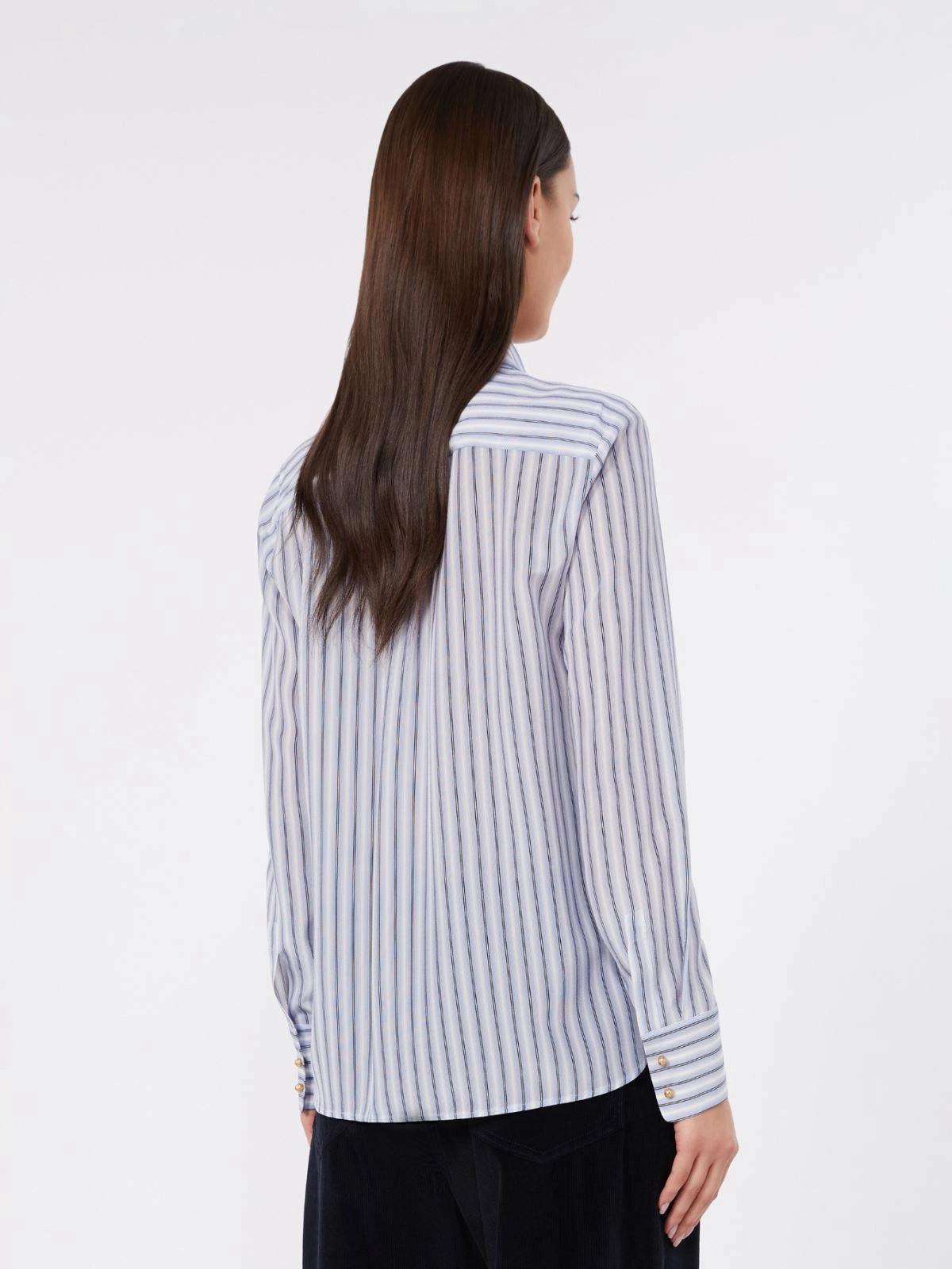 STUDIO<BR/>Camicia in seta stampata - Azzurro MSTFLIRT 003 MAX MARA STUDIO
