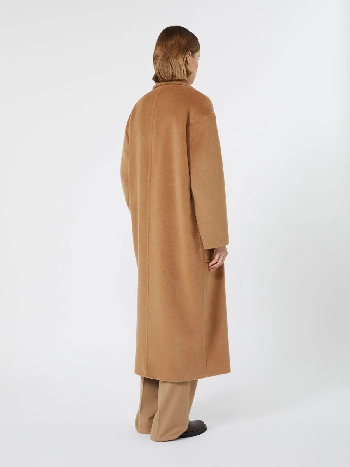 STUDIO<BR/>Cappotto lungo in beaver di lana - Cammello MSTGIAMBO 002 MAX MARA STUDIO
