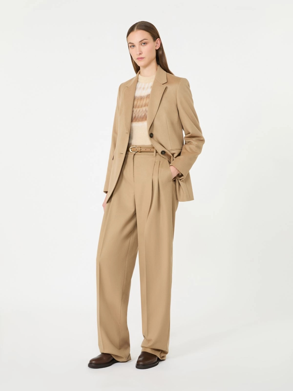 Maglia in lana e mohair Fair Isle - Ecru MSTGLASSA 001 MAX MARA STUDIO