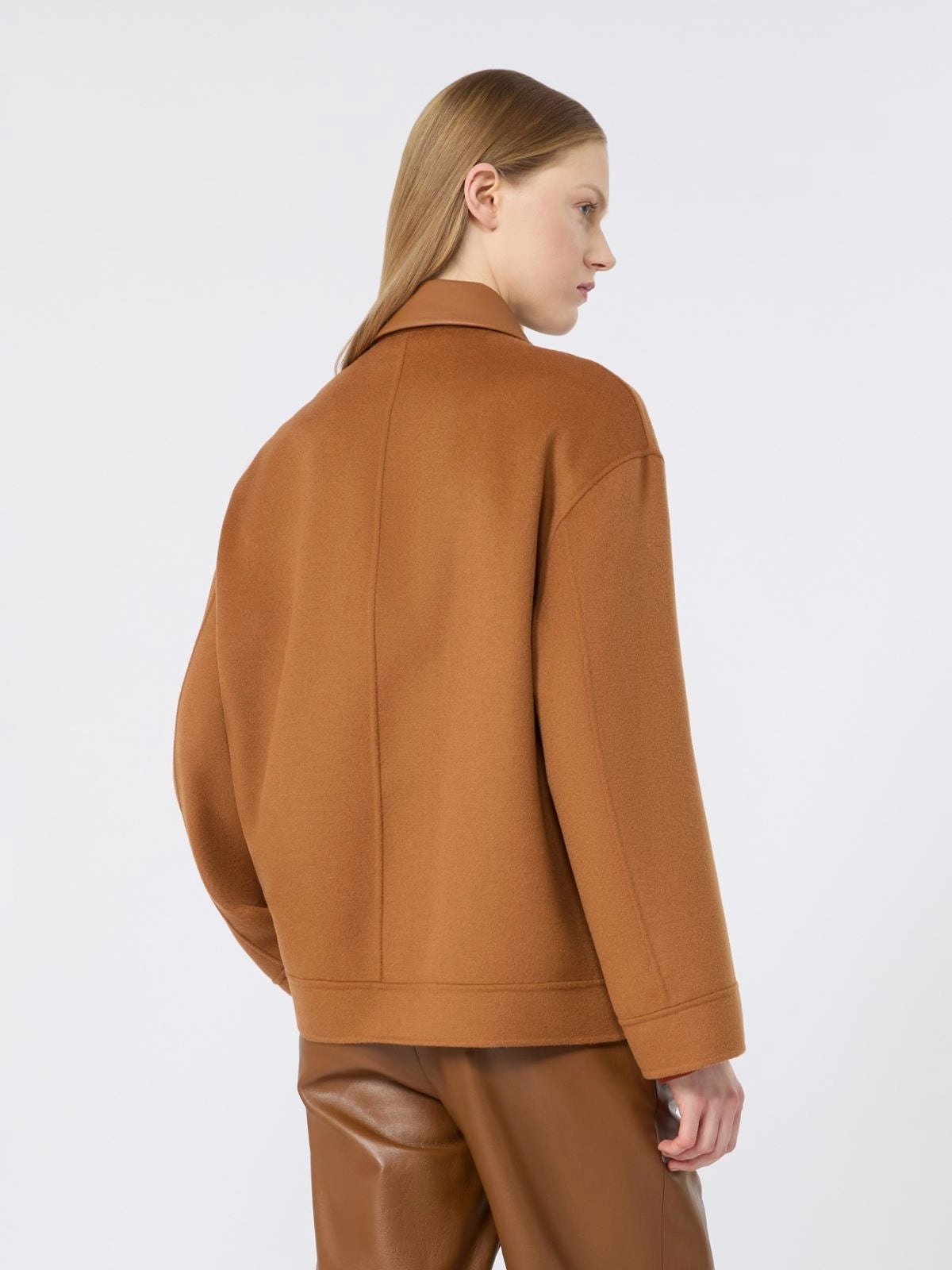 STUDIO<BR/>Cappotto in doppio di lana, cachemire e seta - Caramello MSTSFERE 083 MAX MARA STUDIO