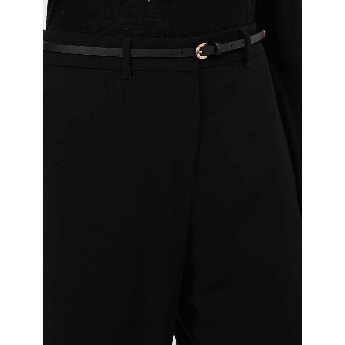 STUDIO<BR/>Pantalone con gamba larga e cintura <BR/> MSTZANZARA 001 MAX MARA STUDIO