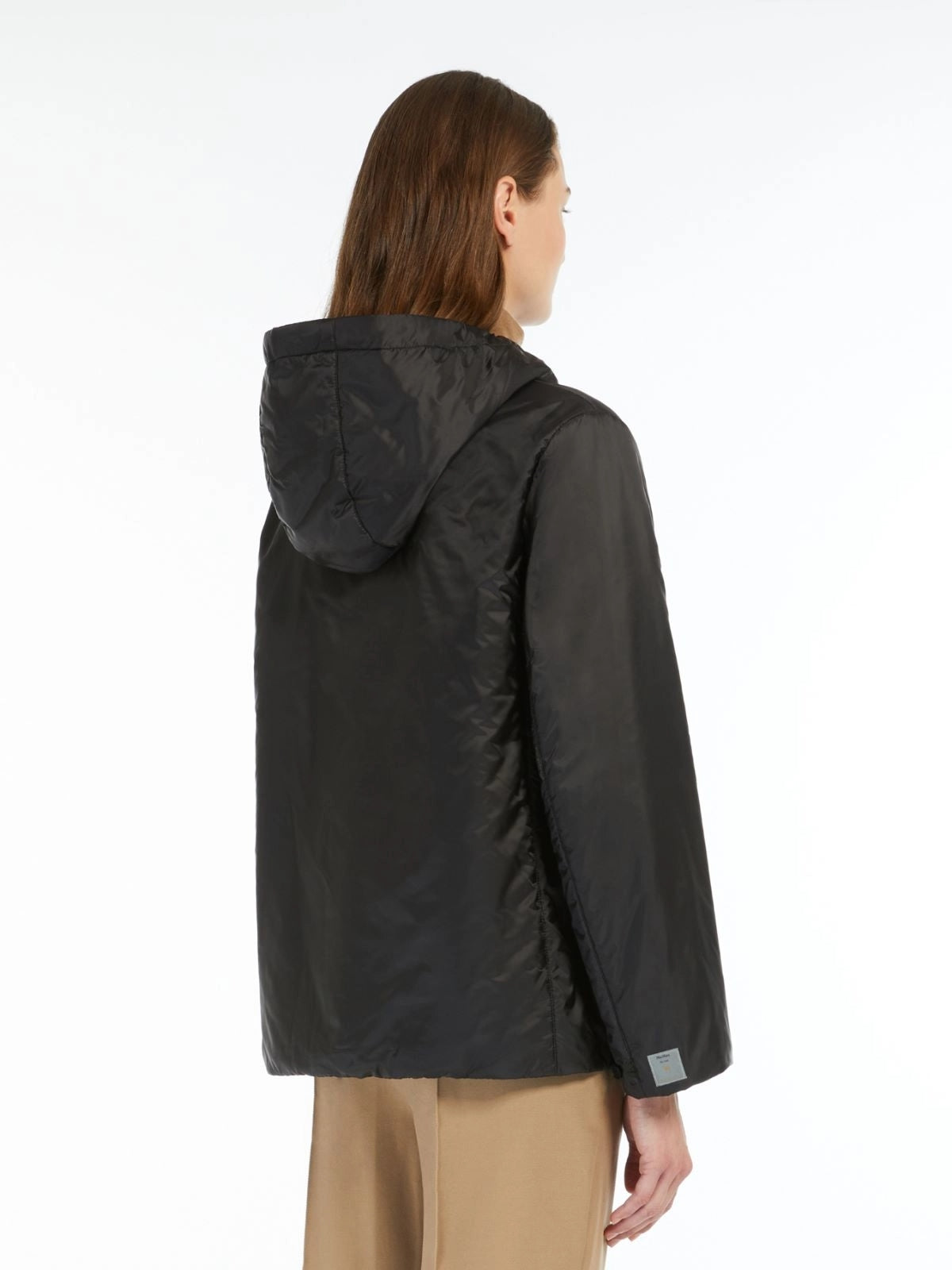 MAX MARA THE CUBE<BR/>Giacca imbottita con cappuccio in tela antigoccia - Nero GREENH 009 MAX MARA THE CUBE