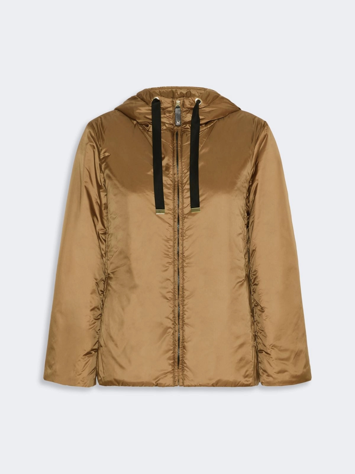 MAX MARA THE CUBE<BR/>Giacca imbottita con cappuccio in tela antigoccia - Caramel GREENH 051 MAX MARA THE CUBE