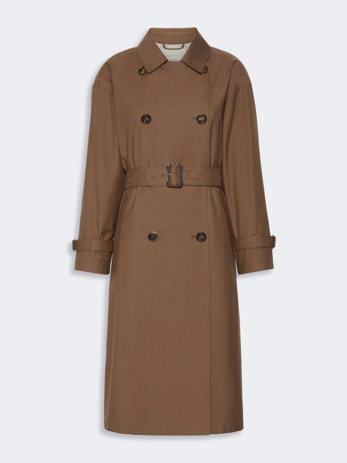 MAX MARA THE CUBE<BR/>Trench midi in twill di cotone antigoccia - Marrone MTCANTONIA 011 MAX MARA THE CUBE