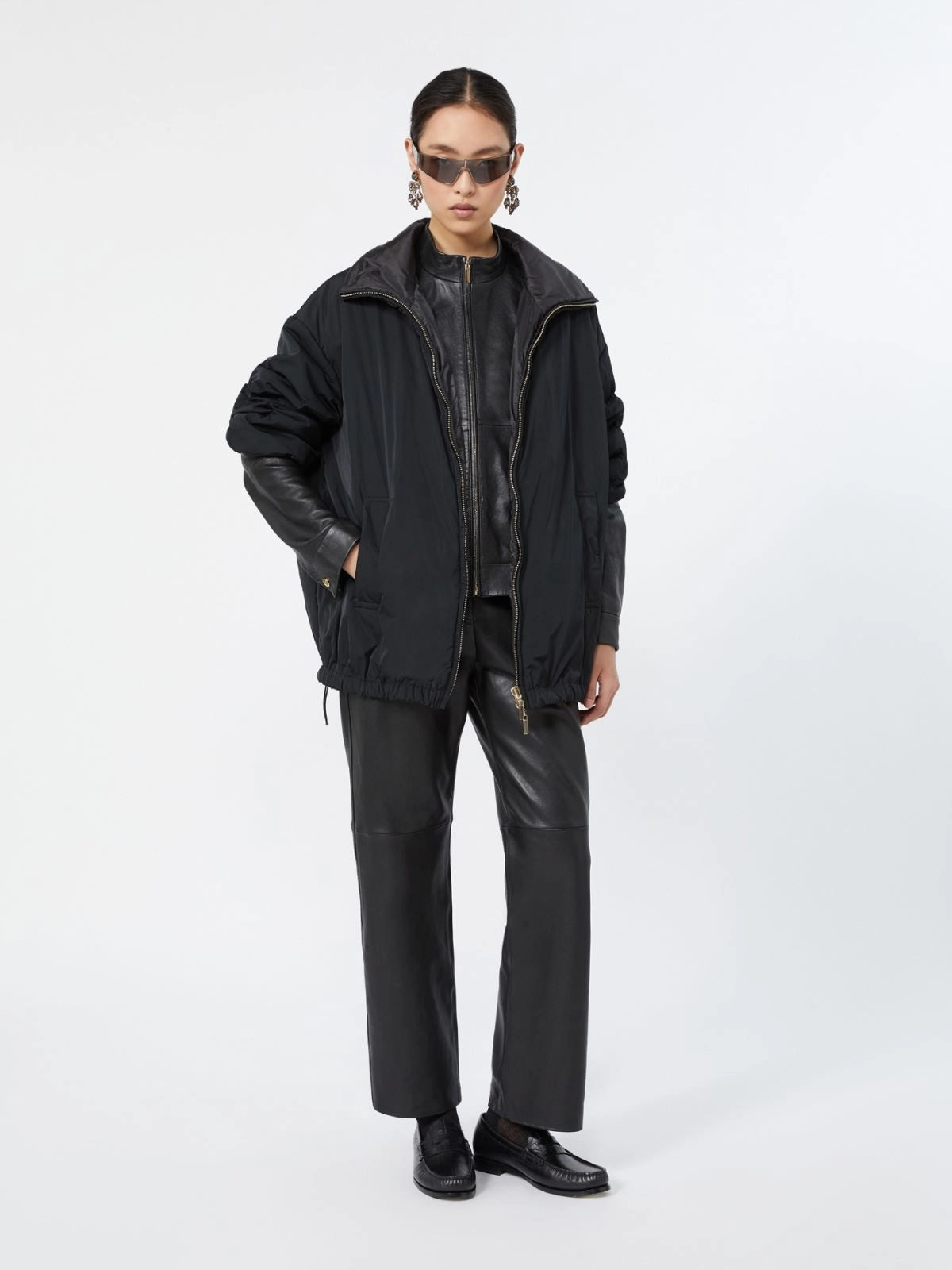 Bomber imbottito reversibile in radzmir e tela antigoccia MTCCLAUDIA 015 MAX MARA THE CUBE
