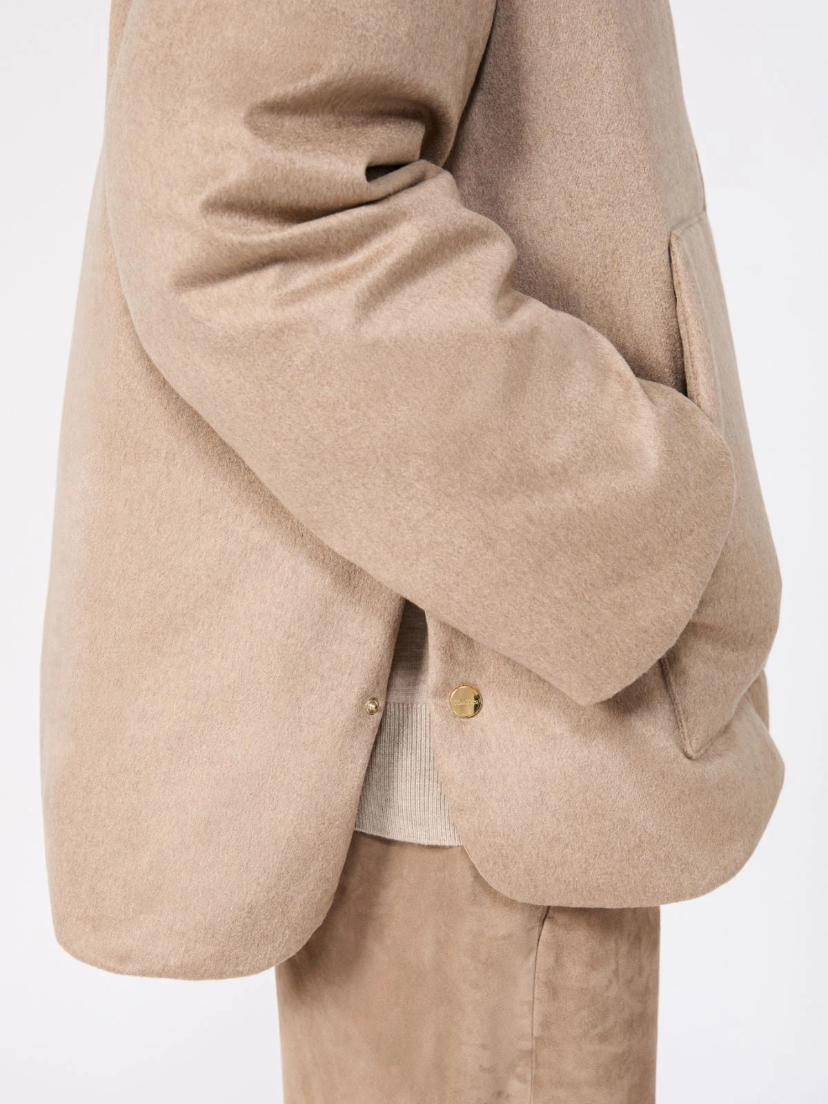 MAX MARA THE CUBE<BR/>Imbottito reversibile in cachemire - Argilla MTCCLOWN 006 MAX MARA THE CUBE