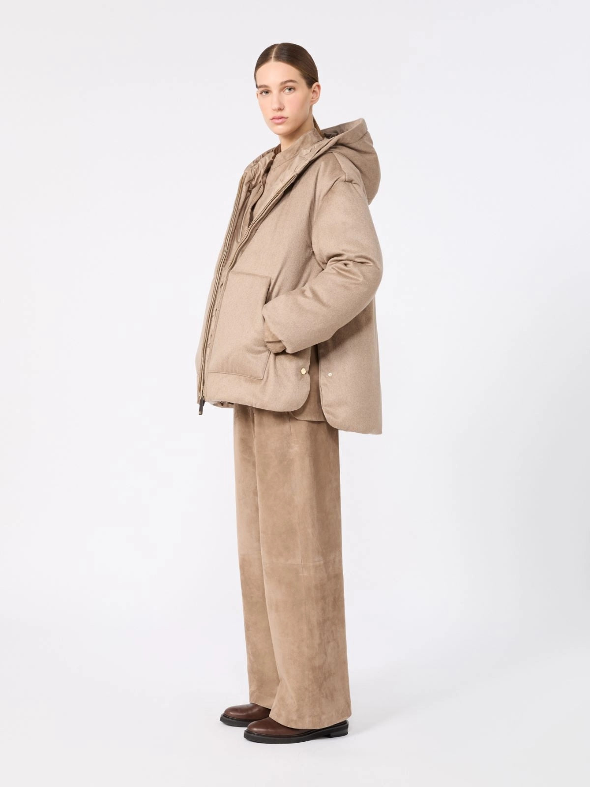 MAX MARA THE CUBE<BR/>Imbottito reversibile in cachemire - Argilla MTCCLOWN 006 MAX MARA THE CUBE